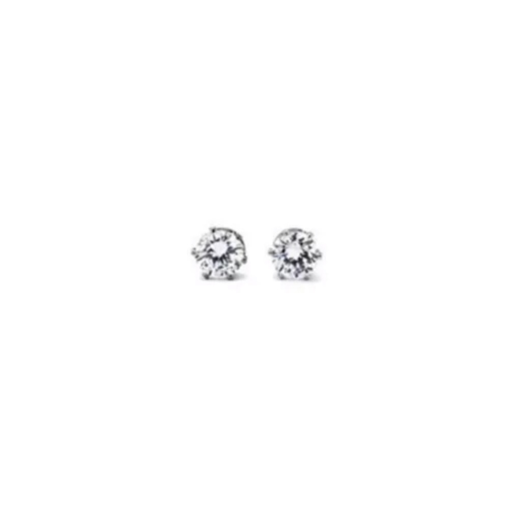 💖 Hypoallergenic Stainless Steel Cubic Zirconia Earrings 3mm NEW